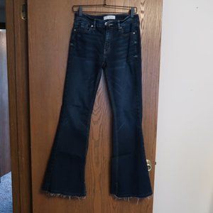 KanCan mid rise flare jeans with raw hem 28